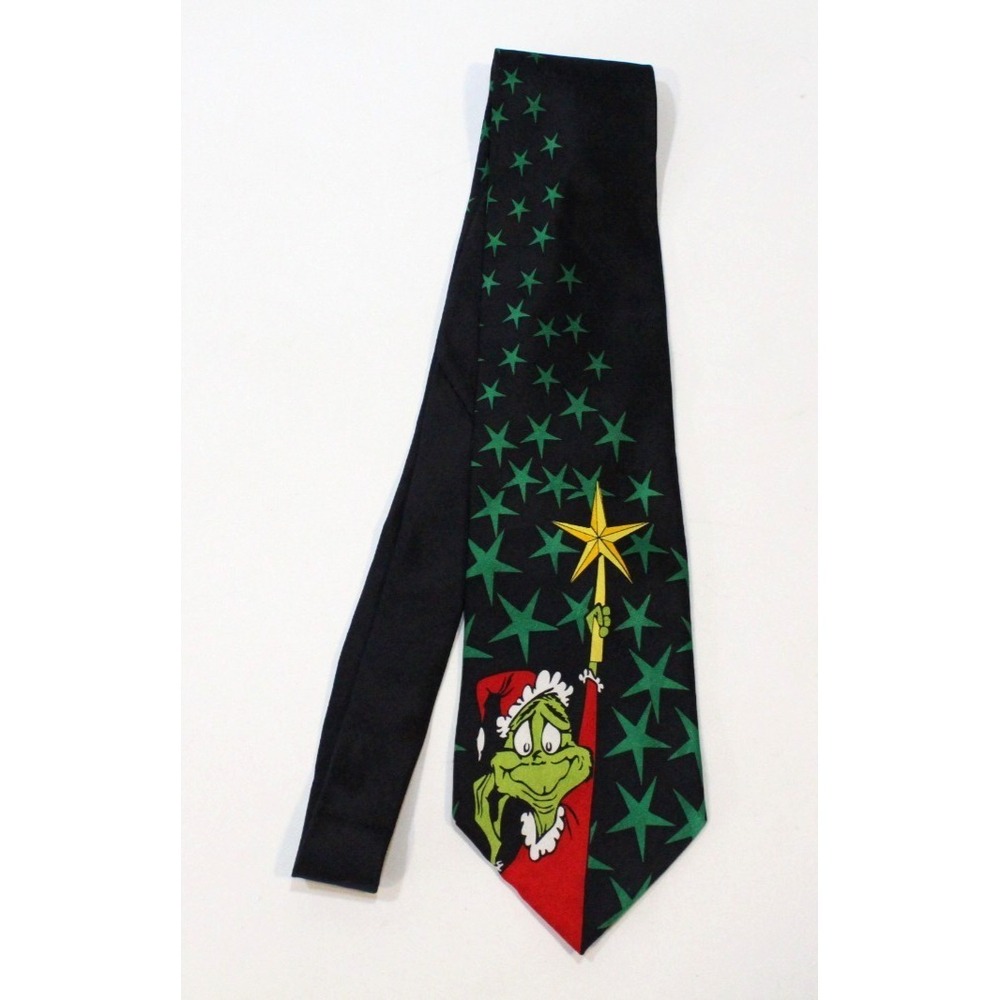 Dr Seuss How The Grinch Stole Christmas Silk‎ Necktie Tie Holiday Novelty